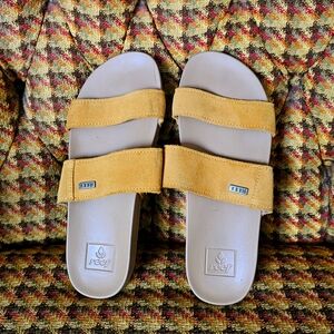 Reef Mustard Yellow Suede Sandals